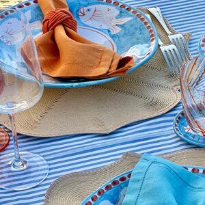 NWOT Arcucci Poseidone Salad Fish Bowl Turquoise